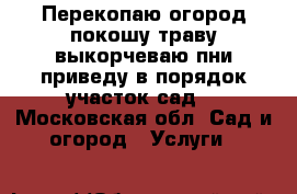 Перекопаю огород,покошу траву,выкорчеваю пни,приведу в порядок участок,сад. - Московская обл. Сад и огород » Услуги   
